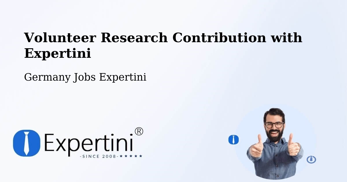 Volunteer Research Contribution Program – Ponitz - Germany Jobs Expertini